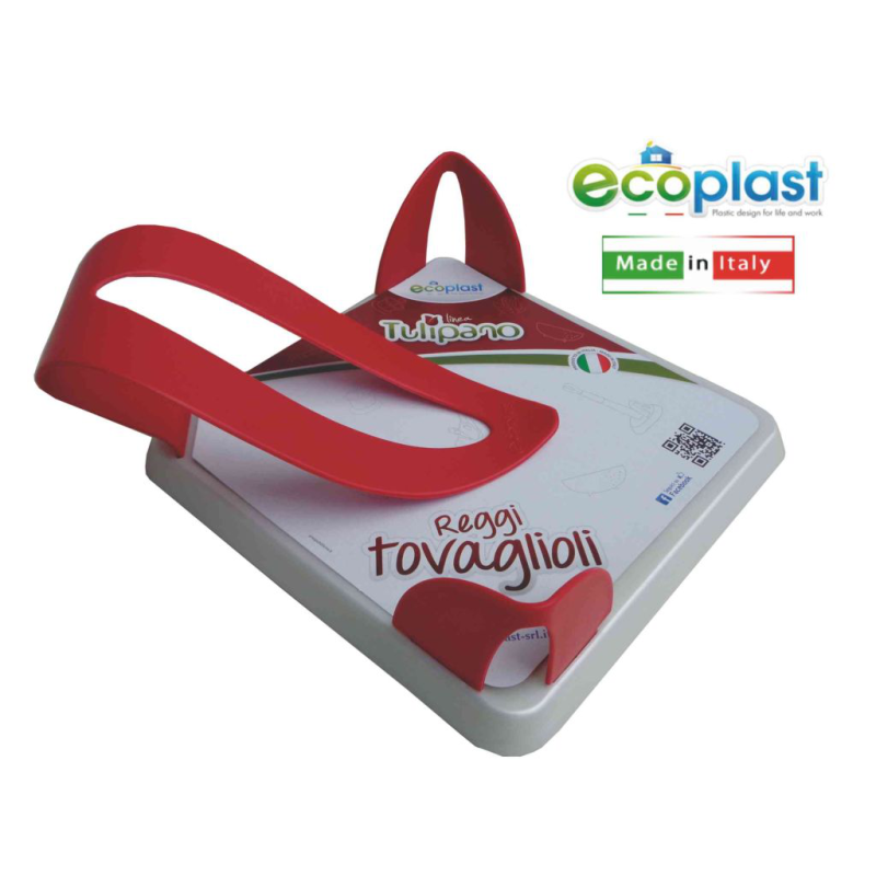 PORTATOVAGLIOLI IN PLASTICA TULIPANO ROSSO ECOPLAST - 6987366