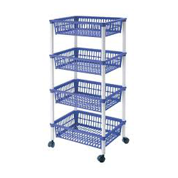 6868466 - CARRELLO IN PLASTICA MITO 4 PIANI CM.40x29x85 TONTARELLI